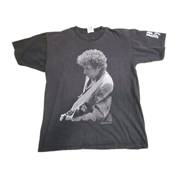 Vintage 1994 Bob Dylan Concert Shirt Sz Large Black East West Touring Co LEE - Picture 11 of 11